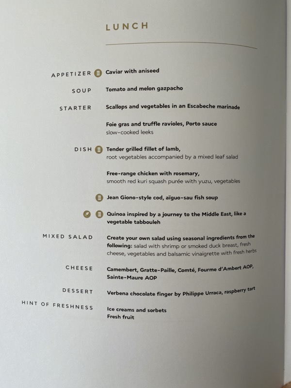 a menu of a restaurant