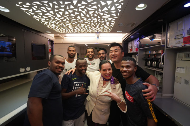 a group of people posing for a photo