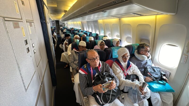 a group of people on an airplane