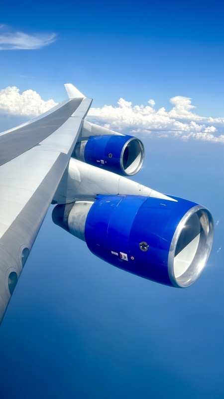 the wing of an airplane