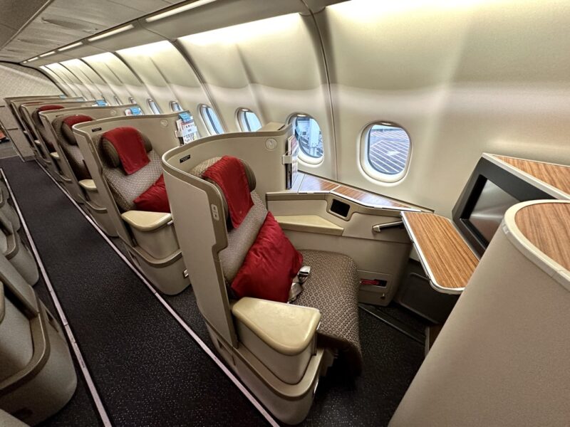 a row of seats on an airplane