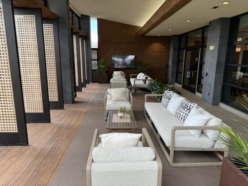 Outdoor lounge area, 1929 lounge