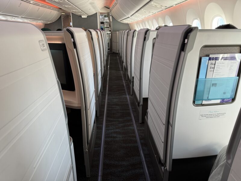 a row of seats in an airplane