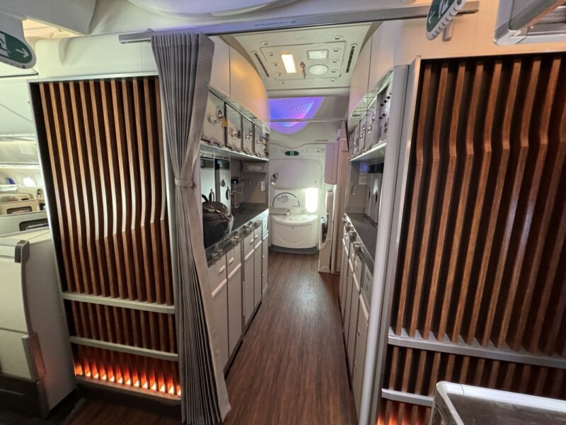 a room with cabinets and shelves