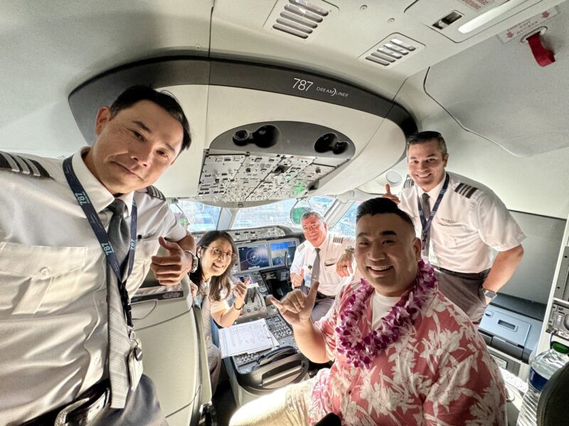a group of people in a plane