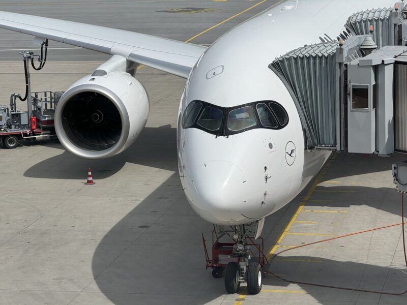 an airplane parked at an airport