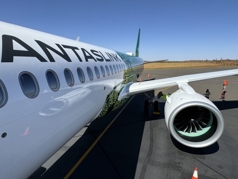 a plane on the runway