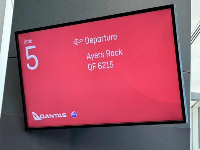 a screen with a sign on it