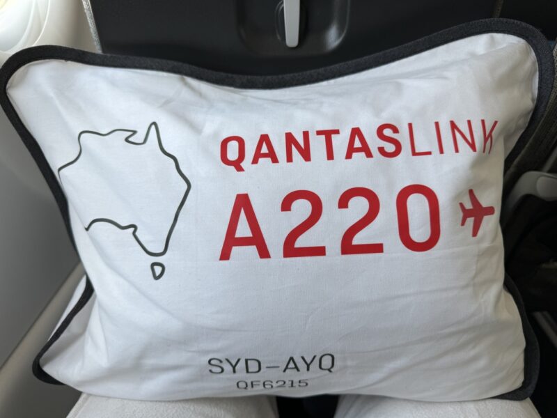 a pillow with a map and a map on it