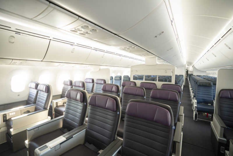 a plane with seats and windows